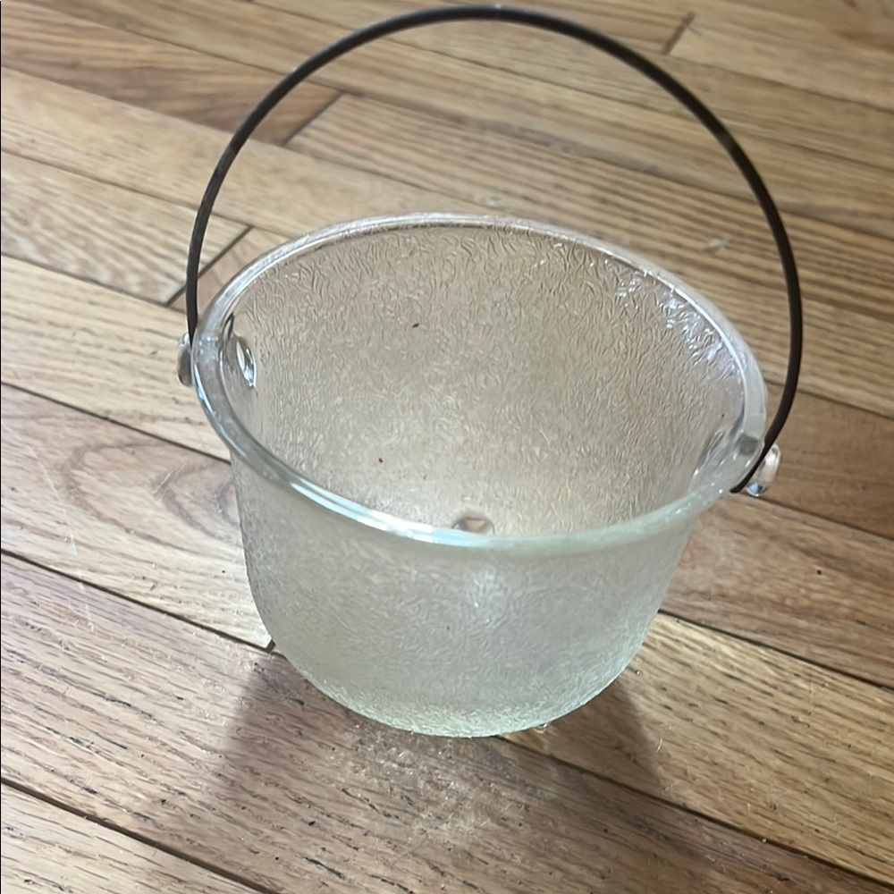 Vintage cauldron textured glass